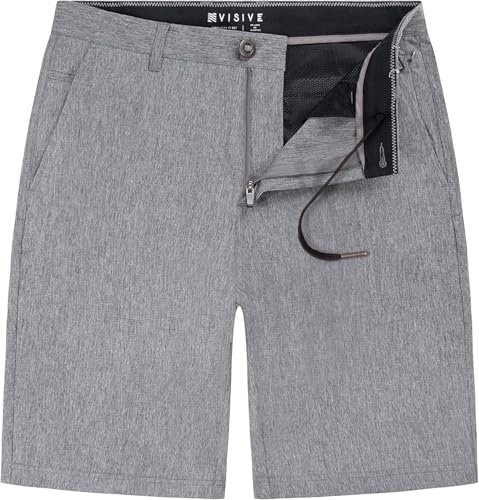 Visive Golf Shorts for Mens Hybrid Boardshorts Stretch Swim Trunks Chino Short Charcoal - 40