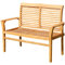 ASS Teak Design Gartenbank Parkbank Sitzbank 120cm 2-Sitzer Bank Gartenmöbel Holz sehr robust JAV-ALPEN120