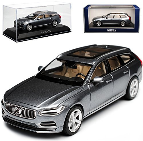 Norev Volvo V90 Kombi Osmium Grau Ab 2016 1/43 Modell Auto mit individiuellem Wunschkennzeichen