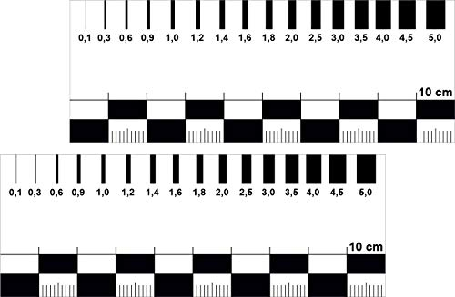 Sachverständigen-Zubehör® Rissmonitor als [praktische Risskarte] 2er Set | Messlehre | Spaltmaß Risslineal Rissbreitenmesser | Rissbreitenlineal | Risslineal | Risskarte | Sachverständiger