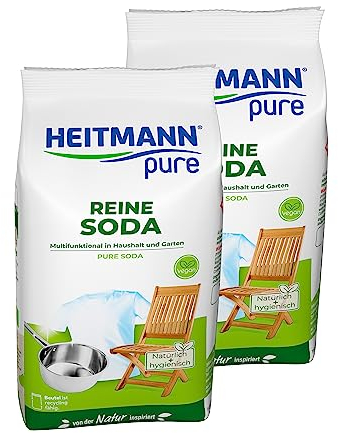 HEITMANN pure Reine Soda: Ökologischer Vielzweck-Reiniger für den Haushalt, Zugabe zu Spülmittel und Putzmittel, 2x 500g