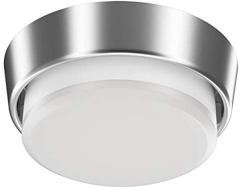 ledscom.de GX53 Lampen-Fassung INEL chrom glänzend rund 90mm Ø inkl. LED Lampe 10,063W 1038lm warm-weiß