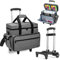 Teamoy Nähmaschinentasche Trolley, Nähmaschinentasche mit Rollen, Nähmaschinen Trolley für Nähmaschine Zubehör, Grau