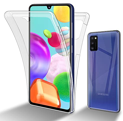 Cadorabo Hülle kompatibel mit Samsung Galaxy A41 Schutzhülle TPU Silikon Case 360 Slim Kratzfest Weiche Gummi mit Rundumschutz Case Hülle für Galaxy A41 in Transparent