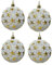 dekorativer bruchfester Kugelmix aus PVC Weihnachtskugeln Baumschmuck Christbaumschmuck je im 4-er Set in 8 cm oder 10 cm Kugeldurchmesser (4 x 8 cm Gold antik Weiss)