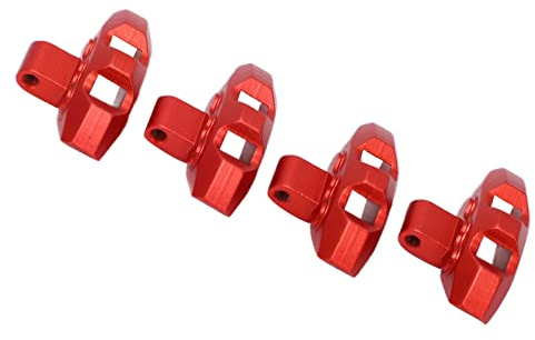 Dilwe RC Brake Calipers, Aluminum Alloy 4PCS RC Replica Brake Calipers Upgrade Spare Part for UDR 1/7 RC Car(red)