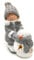 DARO DEKO Winterkind Junge mit LED Schneemann 16cm Dekofigur Weihnachtsdeko