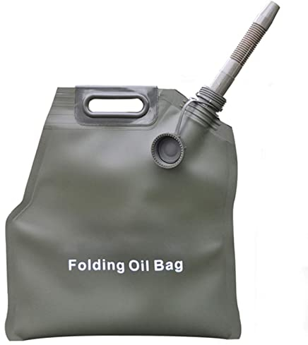 YZSCS Bidon Stockage Diesel fût D'essence avec Tuyau D'huile Manuel, Réservoir Carburant Secours 5L 10L 20L 30L Sac D'huile Pliable Portable, pour Les Véhicules Hors Route Motocyclettes Bateaux,10L