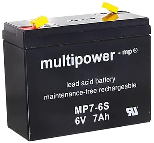 Blei-Akku Multipower MP7-6S, 6 Volt, 7 Ah