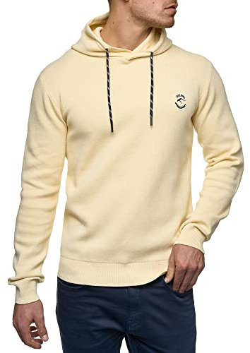 Indicode Herren Longview Sweatshirt mit Kapuze | Hoodie Kapuzenpullover für Männer Anise Flower, XL