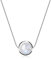 COAI Geschenkideen Damen 925 Sterling Silber Filigrane Halskette mit Perle Anhänger aus Mondstein