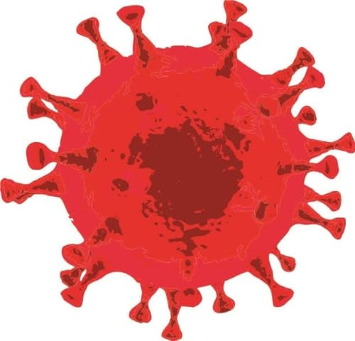 U24 Aufkleber Virus rot 10 x 10 cm Autoaufkleber Sticker