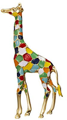 Jolie broche girafe de dessin animé pour femme - Broche en forme d'animal mignon - Cadeau tendance - Broches exquises - Taille M - Autres pierres précieuses, Medium, Autres pierres précieuses