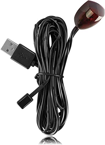 IR-Empfänger-Verlängerungskabel, 3 m, Infrarot-Fernbedienung, Externes IR-Repeater-Sender für 38–56 kHz Kabelbox, Set-Top-Box, DVRs/STB's, SA/Cisco Explorer, Verizon FiOS, Comcast