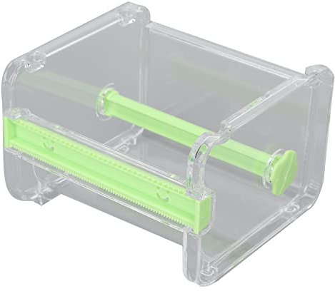 Washi Tape Abroller, Tape Holder Organizer, Transparent Sichtbarer Desktop Multi Washi Masking Tape Cutter für DIY Craft Tape Clear Roll Tape Holder Organizer für Büro, Schule, Zuhause(Grün)
