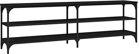 vidaXL Meuble TV Noir 160x30x50 cm Bois d'ingénierie