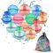 Wasserbomben, wiederverwendbare, selbstschließende schnell befüllbare Wasserballons aus weichem Silikon, perfekt für outdoor Sommerspaß für Kinder und Erwachsene 12er Set