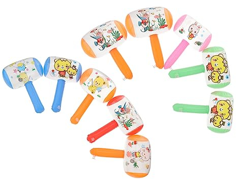 Hohopeti 8st Wasserspielzeug Hammer Quietschender Aufblasbarer Hammer Riesiger Aufblasbarer Hammer Aufblasbarer Quietschhammer Hammer-lernspielzeug Pool-Party Schmücken PVC Karikatur
