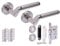HANDLEZONE® Tucana Door Handles on Rose 3 Lever Lock Pack with Ball Bearing Hinges - Dual Polished/Satin Nickel