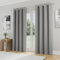 Enhanced Living Nightfall Eyelet Curtains - Thermal Grey Curtains for Bedroom - 46x72 inch (117x183 cm) - 230gsm, Supersoft, Energy Saving & Noise Reducing - 2 x Curtain Panels