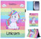 CXTCASE Custodia per Samsung Galaxy Tab A9+ 2023 (SM-X210/SM-X215/SM-X216B) 11.0, Cover Intelligente in PU con Slot, Unicorno Arcobaleno