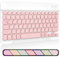 XIWMIX Ultra-Slim Wireless Bluetooth Keyboard-7 Colors Backlit Rechargeable Portable Keyboard for iPad Air/Pro/11th/10th/9th/8th/7th/Mini/Samsung Tablets & iOS,Android,Windows Devices,Pink