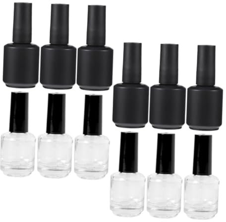 Housoutil 20pcs Nail Polish Empty Bottles Portable Glass Containers for Nail Gel Storage for Manicure Supplies Sealed to Prevent Leaks Travel-friendly Design