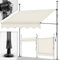 tillvex Toldo Manual portátil de balcón Patio | Toldo Ajustable con manivela para balcón | Parasol Resistente a UVA y Regulable en Altura | Protección Solar estanca a Agua (350cm, Arena)