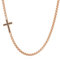 GAVU Collana Acciaio Inossidiabile Uomo con Croce Catena Oro Rosa Collana Uomo con Croce 50cm