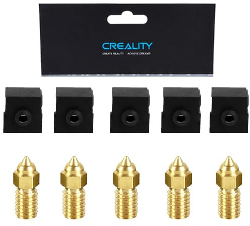 KOYOFEI 5PCS 0.4mm Nozzles and 5PCS Silicone Socks Kit for Ender 3 V3 SE, 3D Printer Accessories 5PCS 0.4mm Brass Nozzles and Silicone Socks for Creality Ender 3 V3 SE