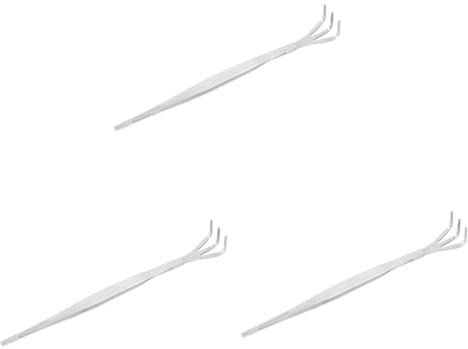 3pcs Gardening Rake Soil Loosening Tool Multipurpose Tool Lawn Rake Succulent Tools Bonsai Tree Multitools Tweezers Leaf Rake for Bonsai Stainless Steel Change Basin Multifunction ( Color : Silverx3pc