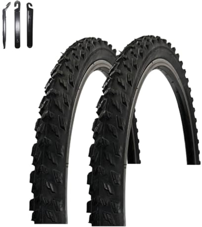 2 x VEE Rubber V107 26 Fahrradreifen Schwarz 50-559 (26 x 1.95) inkl. Reifenheber