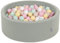 KiddyMoon Rund Bällebad Bällepool 90X30cm/200 Bälle ∅ 7Cm Ballgruben Für Babys Spielbad Kleinkinder, Salbeifarben:Pastellbeige/Pastellgelb/Weiß/Minze/Puderrosa