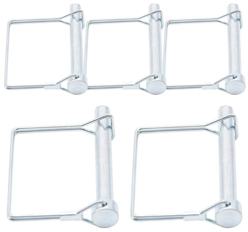 Ruidee 5 Stück Rechteck Splinte 10x80mm Welle Sicherungsstift Kupplungsstift Karbonstahl Sicherungssplint Sicherungsbolzen Oberlenkerbolzen für Bauernhof-Anhänger, Bauernhof, Garten (FSX/10x80mm)