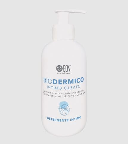EOS Secondo Natura - Biodermale Unterwäsche 300 ml - Intimreiniger mit feuchtigkeitsspendender und natürlicher Schutzwirkung mit Präbiotikum, Olivenöl und Ringelblume