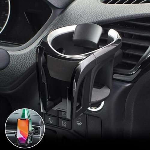 KYUVIST Auto Getränkehalter, für Audi A1 8X A2 A3 Q3 Q5 Q2 A4 A5 A6 Verstellbarere Auto Lüftungshalterung Kunststoff Becherhalter Multifunktion Auto Getränkehalterung,A