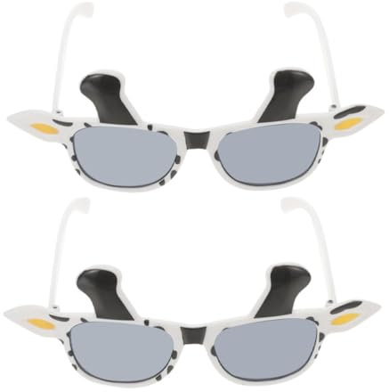 BESTYASH 2St Kuhbrille Kuh-Kostümzubehör Lustige Tierbrille Lustige Kuh-Cosplaybrille Partybrille für Tiere Tiermotiv Brille Bauernhoftierbrille coole brille Kuh-Sonnenbrille Kuhkostüm Stk