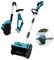 Akku-Schneefräse für Makita 18V Batterie, Faltbare elektrische Schneebürst mit Teleskopstange, 33 cm Räumbreite, max.Schneehöhe 20 cm, 45° Drehkopf, 8m Wurfweite, für Alle Straßen (ohne Akku)