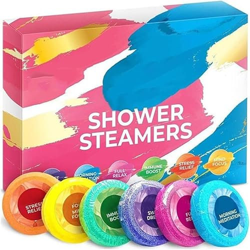 Spray douche aromathérapie - Boîte de 6 sprays douche de haute qualité aux huiles essentielles pour SPA et traitements de relaxation personnels Revigorant et relaxant