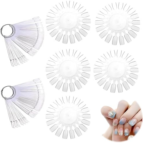 100 Pièces Nuancier Ongle, Présentoir Faux Ongles Couleur Nuancier Bâtons d'Affichage Nuancier Ongles Éventail,nuancier ongles,de présentation pour ongles,présentoir en forme de soleil