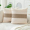 JELLYMONI Kissenbezüge Boho 40x40cm 2er Set Khaki Kissenhülle Gestreift Polyester Zierkissenbezüge mit Reißverschluss Dekokissen Sofakissenbezug Wurfkissenbezug für Sofa Wohnzimmer (KEIN Einsatz)