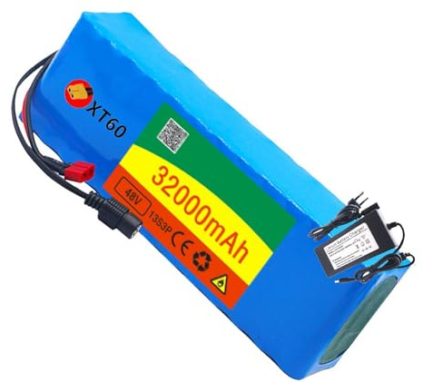 Ebike akku 48V 32Ah Ebike Batterien PVC-Akku eingebauter BMS mit Ladegerät für elektrische Fahrräder Roller Rollstühle
