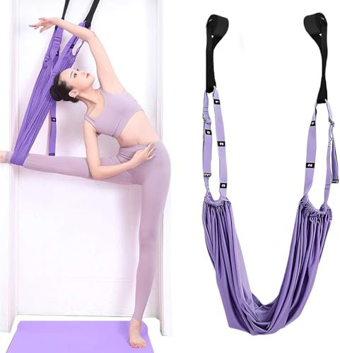 Yoga Cinturino Amaca Antigravity Altalena, Fascia Elastica, Amaca Antigravity, Aerial Amaca, Flessibilità Assist Traine, Yoga Swing, per Yoga, Danza, Pilates, Ginnastica, Estiramientos
