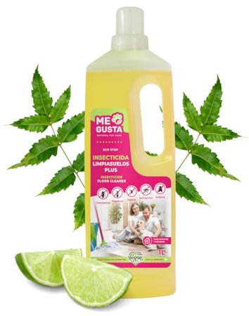 ME GUSTA, Limpiasuelos Insecticida, Elimina y Protege el Entorno de la Mascota y el Hogar, Para Interior y Exterior 1L, El embalaje puede variar