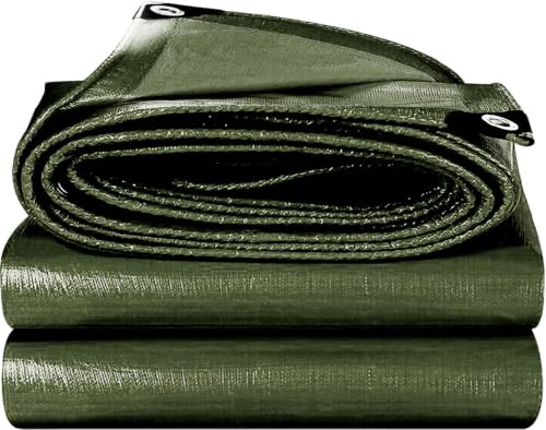 Lona con ojales, impermeable, resistente y multiusos, resistente al desgarro, para muebles de jardín, piscina, muebles de jardín, cama elástica y coche