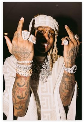 MAEDRW Lil Durk Poster auf Leinwand, ungerahmt, 20 x 30 cm