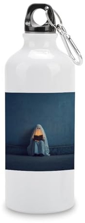 Jubonexis Ghost Trinkflasche aus Aluminium, mit Drehverschluss, für Männer und Frauen, Camping, Wandern, 600 ml