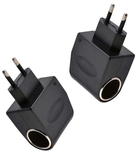 cddcwz 2 Piezas Adaptador de mechero de Coche,Adaptador de 220 V a 12 V | convertidor de CA a CC con Enchufe Europäischer, para grabadora de conducción