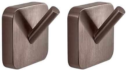 Gedy TONGA Handtuchhaken für das Badezimmer, 2-teilig, Edelstahl, Roségold, 4,7 x 3,1 x 4,9 cm, Aufkleber