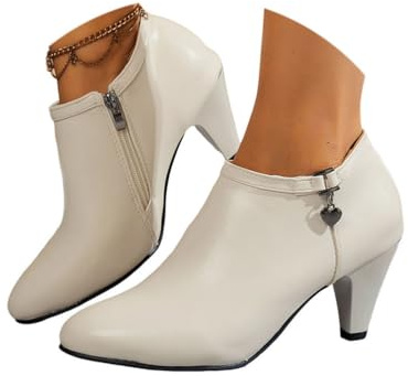 Onsoyours Stiefeletten Damen Kurze Stiefel mit Absatz Winterstiefel Ankle Boots Herbst Schuhe